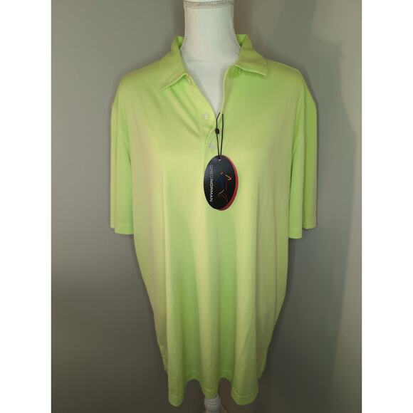 Greg Norman Collection Other - Greg Norman XL NWT lemon green gold dressy golf polo